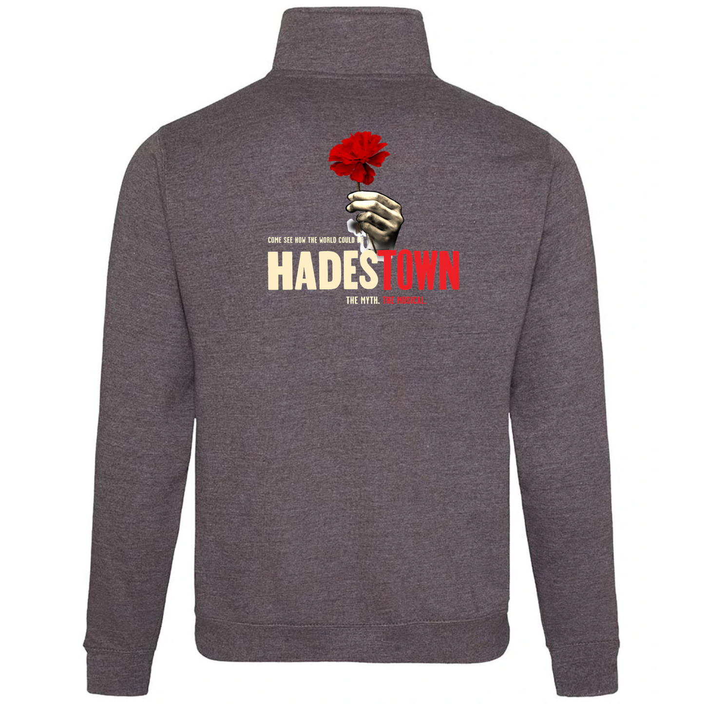 Slaney Musical and Dramatics Society Sophomore Zip Neck Sweatshirt Charcoal