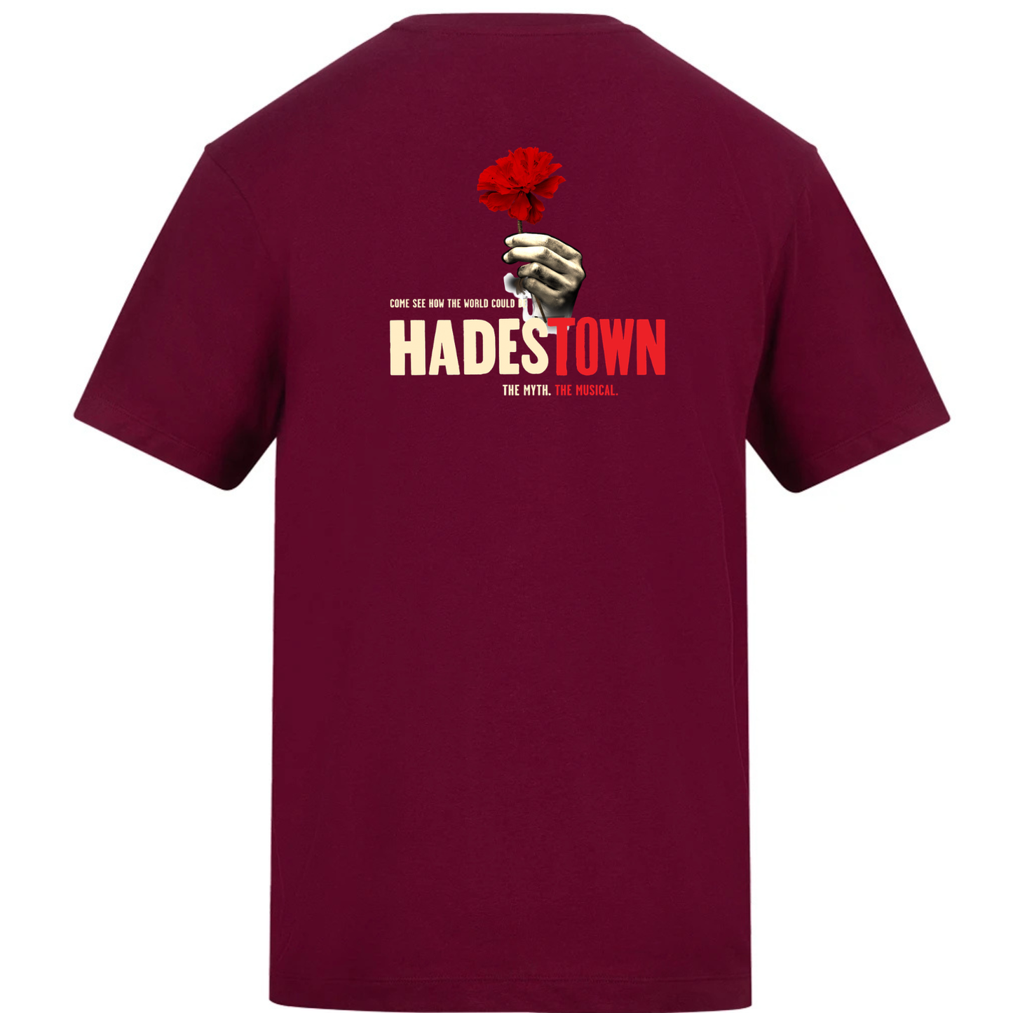 Slaney Musical and Dramatics Society burgundy Tshirt