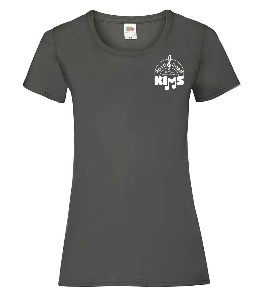 KIMS Tshirt-KIMS- 10 year anniversary grey Female fit
