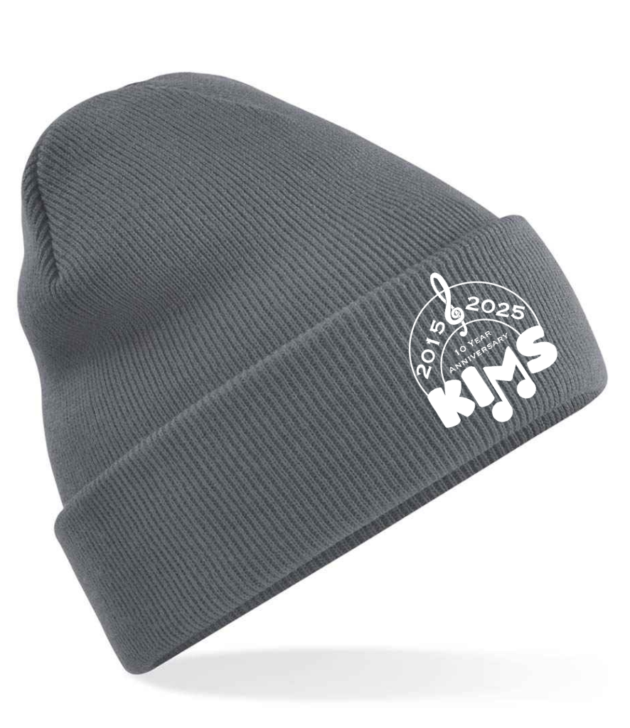 Beanie Embroidered with 10 year anniversary