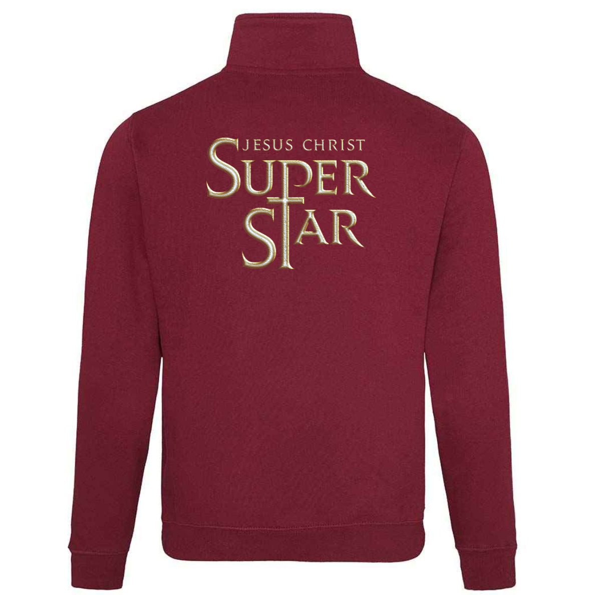 Jesus Christ superstar burgundy 1/4 zip WLOS
