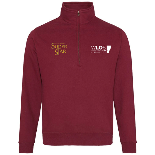 Jesus Christ superstar burgundy 1/4 zip WLOS