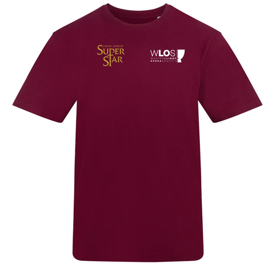Jesus Christ superstar WLOS burgundy Tshirt