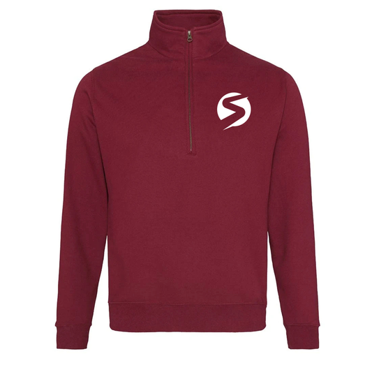 Slaney Musical and Dramatics Society Sophomore Zip Neck Sweatshirt Burgundy