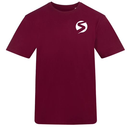Slaney Musical and Dramatics Society burgundy Tshirt