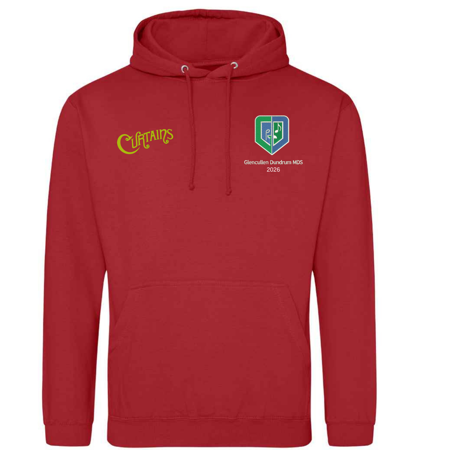 Curtains Fire red Glencullen Hoodie