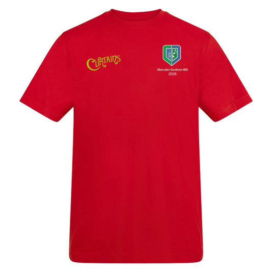 Curtains Glencullen Tshirt- Child and adult Fire red