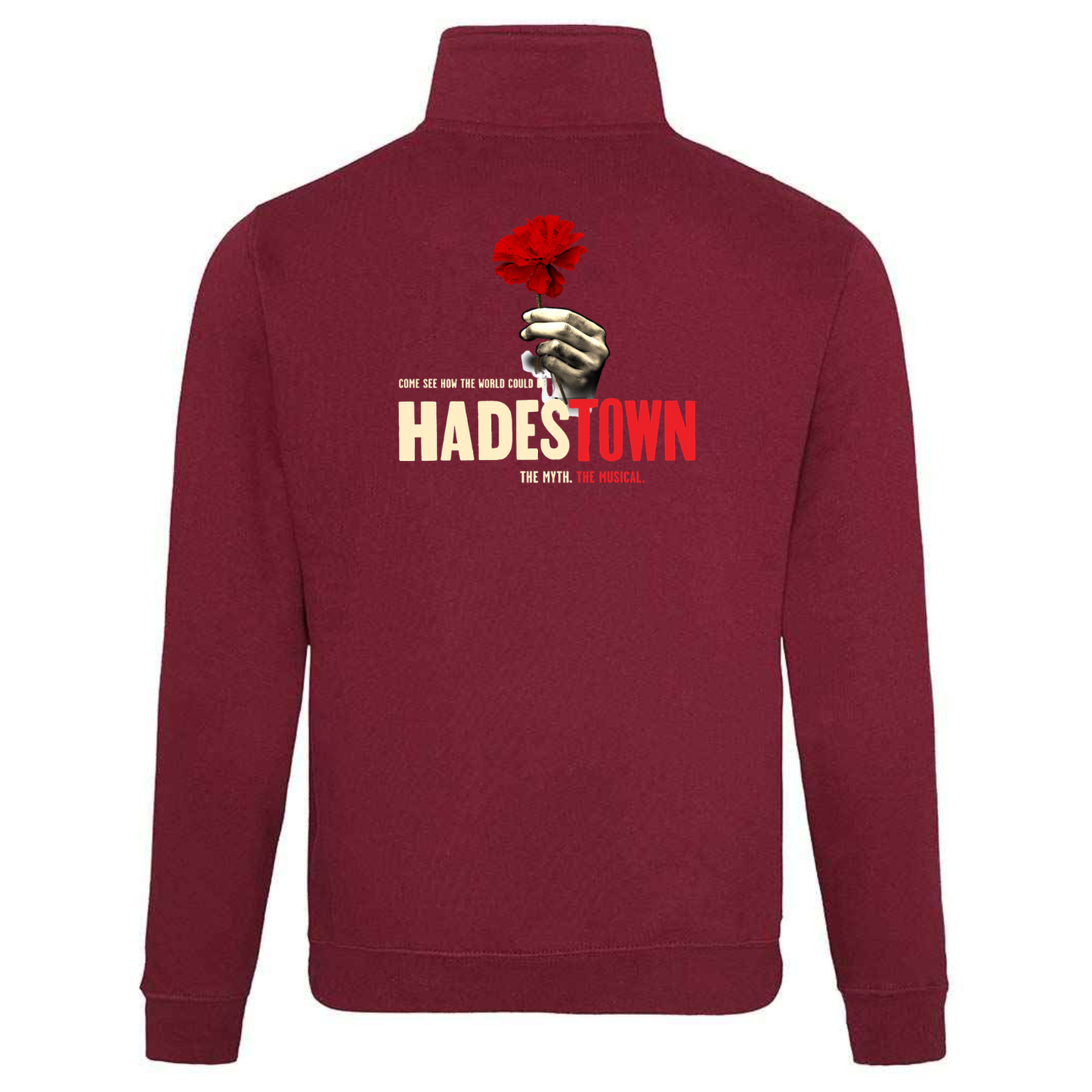 Slaney Musical and Dramatics Society Sophomore Zip Neck Sweatshirt Burgundy