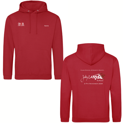 Clane Jekyll Hoodie fire Red white writing