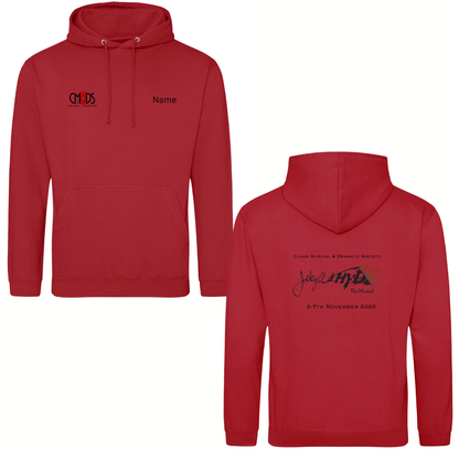 Clane Jekyll Hoodie fire Red Black writing