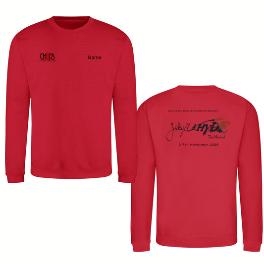 Clane Jekyll sweatshirt red with black writing