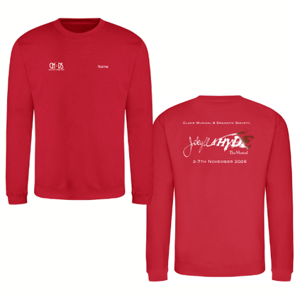 Clane Jekyll sweatshirt red with white writing