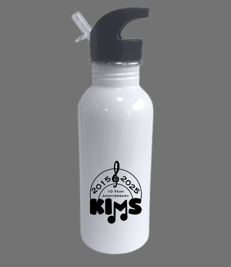 Steel Slim Neck 600ml White 10 year anniversary