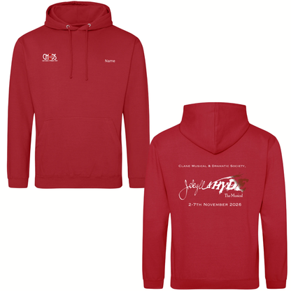 Clane Jekyll Hoodie fire Red white writing